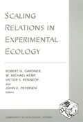 Cover: Scaling Relations in Experimental Ecology - Columbia University Press