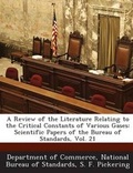 Cover: A Review of the Literature Relating to the Critical Constants of Various Gases - Bibliogov