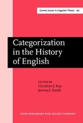 Cover: Categorization in the History of English - John Benjamins Publishing Co