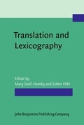Cover: Translation and Lexicography - John Benjamins Publishing Co