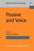 Cover: Passive and Voice - John Benjamins Publishing Co