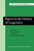 Cover: Papers in the History of Linguistics - John Benjamins Publishing Co