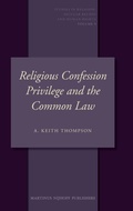 Cover: Religious Confession Privilege and the Common Law - Martinus Nijhoff
