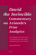 Cover: David the Invincible, Commentary on Aristotle's Prior Analytics - Brill