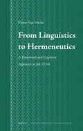 Cover: From Linguistics to Hermeneutics - Brill