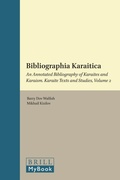 Cover: Bibliographia Karaitica - Brill
