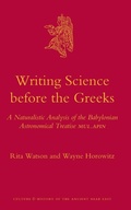 Cover: Writing Science before the Greeks - Brill