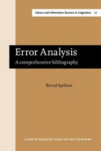 Enlarge image Cover: Error Analysis - John Benjamins Publishing Co