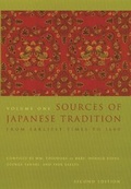Cover: Sources of Japanese Tradition - Columbia University Press