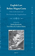 Cover: English Law Before Magna Carta - Brill