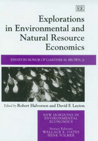 Enlarge image Cover: Explorations in Environmental and Natural Resource Economics - Edward Elgar Publishing