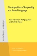 Cover: The Acquisition of Temporality in a Second Language - John Benjamins Publishing Co