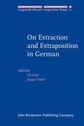 Cover: On Extraction and Extraposition in German - John Benjamins Publishing Co