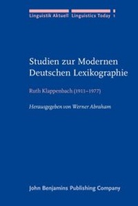 Abbildung von: Studien zur Modernen Deutschen Lexikographie - John Benjamins Publishing Co