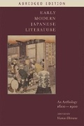 Cover: Early Modern Japanese Literature - Columbia University Press