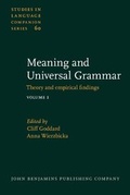Cover: Meaning and Universal Grammar - John Benjamins Publishing Co