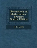 Cover: Recreations in Mathematics - Nabu Press