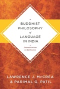 Cover: Buddhist Philosophy of Language in India - Columbia University Press