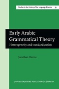 Cover: Early Arabic Grammatical Theory - John Benjamins Publishing Co