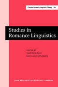 Cover: Studies in Romance Linguistics - John Benjamins Publishing Co