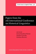 Cover: Papers from the 7th International Conference on Historical Linguistics - John Benjamins Publishing Co