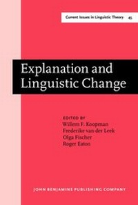 Enlarge image Cover: Explanation and Linguistic Change - John Benjamins Publishing Co