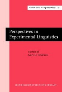 Enlarge image Cover: Perspectives in Experimental Linguistics - John Benjamins Publishing Co