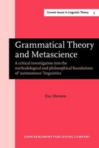 Enlarge image Cover: Grammatical Theory and Metascience - John Benjamins Publishing Co
