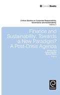 Cover: Finance and Sustainability - Emerald Group Publishing Limited