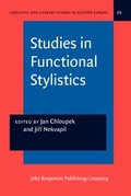 Cover: Studies in Functional Stylistics - John Benjamins Publishing Co