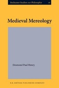 Cover: Medieval Mereology - John Benjamins Publishing Co