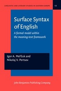 Enlarge image Cover: Surface Syntax of English - John Benjamins Publishing Co