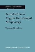 Cover: Introduction to English Derivational Morphology - John Benjamins Publishing Co
