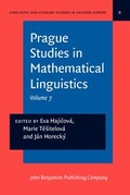 Cover: Prague Studies in Mathematical Linguistics - John Benjamins Publishing Co