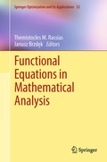 Cover: Functional Equations in Mathematical Analysis - Springer