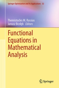Enlarge image Cover: Functional Equations in Mathematical Analysis - Springer