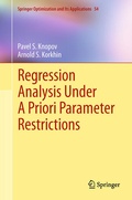 Cover: Regression Analysis Under A Priori Parameter Restrictions - Springer