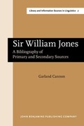 Cover: Sir William Jones - John Benjamins Publishing Co