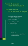 Cover: Textual Research on the Psalms and Gospels / Recherches textuelles sur les psaumes et les evangiles - Brill