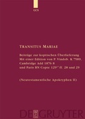 Cover: Transitus Mariae - De Gruyter