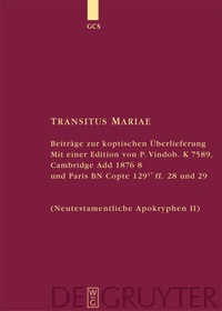 Enlarge image Cover: Transitus Mariae - De Gruyter