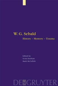 Enlarge image Cover: W. G. Sebald - De Gruyter