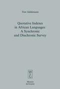 Cover: Quotative Indexes in African Languages - De Gruyter Mouton