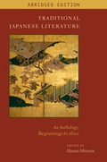 Cover: Traditional Japanese Literature - Columbia University Press