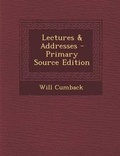 Cover: Lectures & Addresses - Nabu Press