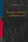 Cover: Congress Volume Ljubljana 2007 - Brill