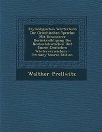 Abbildung von: Etymologisches Worterbuch Der Griechischen Sprache - Nabu Press
