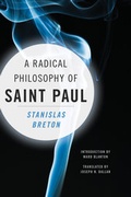 Cover: A Radical Philosophy of Saint Paul - Columbia University Press