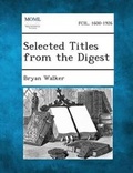 Cover: Selected Titles from the Digest - Gale, Making of Modern Law