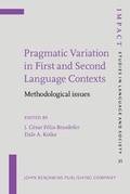 Cover: Pragmatic Variation in First and Second Language Contexts - John Benjamins Publishing Co